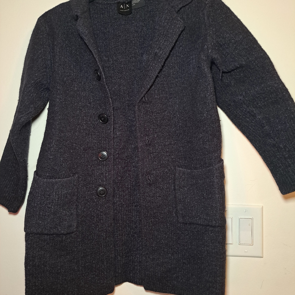 Black Tailored Wool Blend Blazer